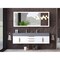 Castello Usa Nile 72" Wall Mounted  White Vanity With Gray Top And Gold Handles CB-MC-72W-GLD-2053-GR - alternate 3